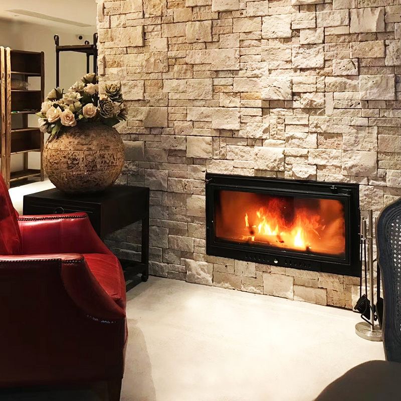 Camiol LS1000 Thick Cast Iron Freestanding Wood Burning Stove Matte Black Indoor Heating Fireplace