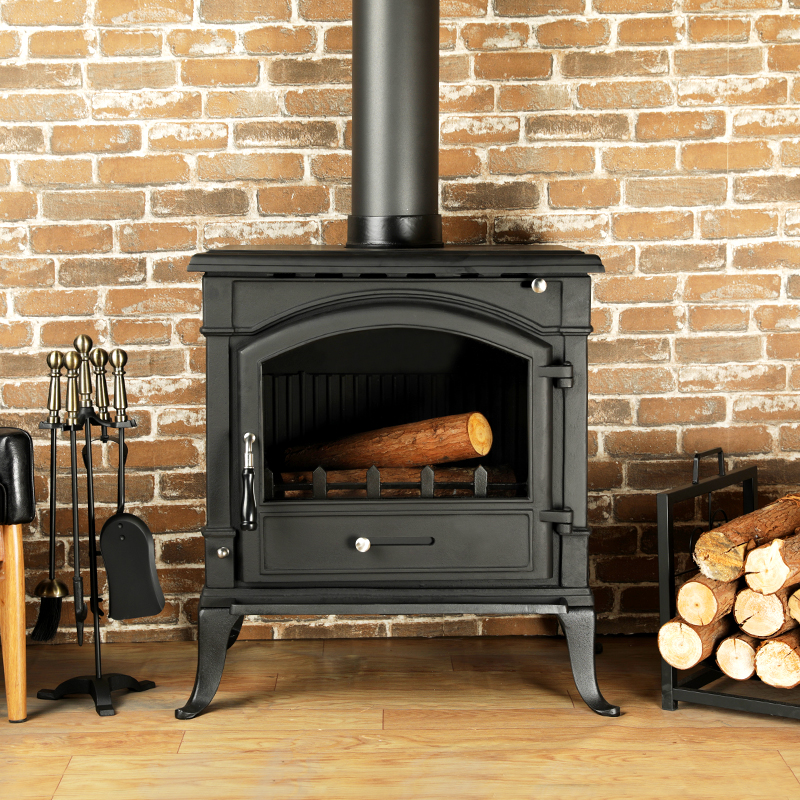 Camiol LS780/LS780B Thick Cast Iron Freestanding Wood Burning Stove Matte Black Indoor Heater
