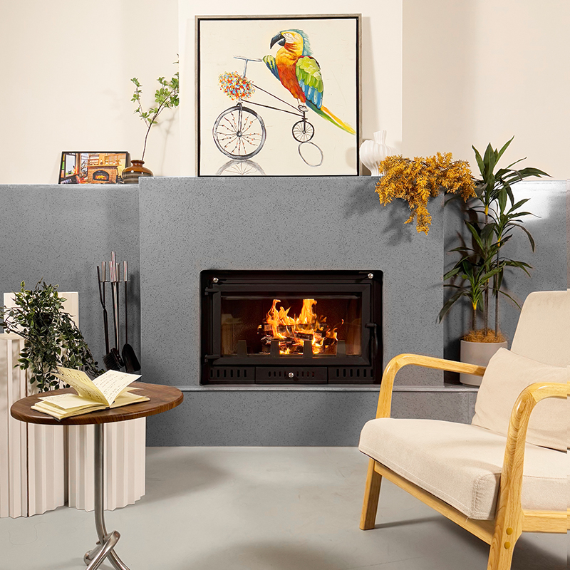 Camiol LS900 Thick Cast Iron Freestanding Wood Burning Stove Matte Black Indoor Heating Fireplace