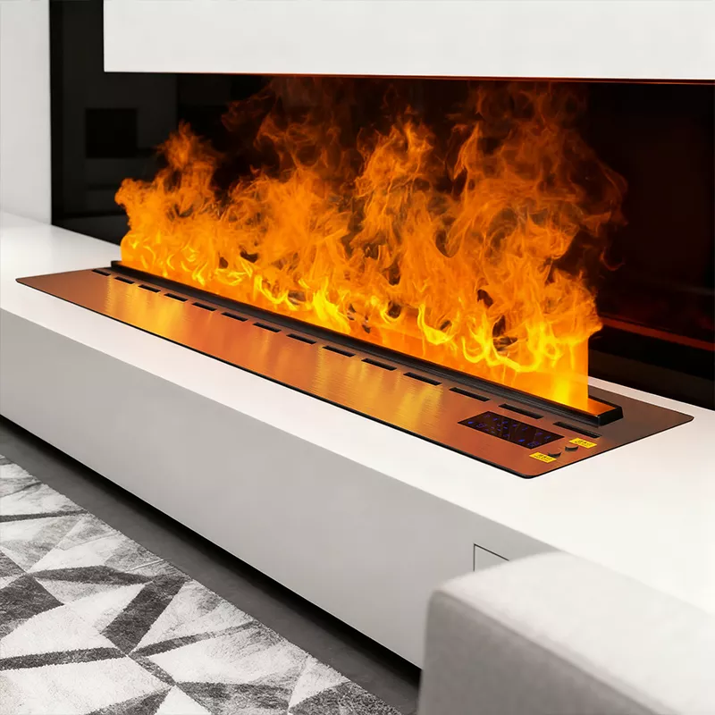 3D Water Vapor Fireplace Stainless Steel Embedded Decorative Fireplace
