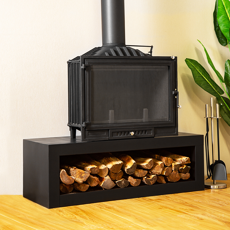 Camiol LS750 Cast Iron Freestanding Wood Burning Stove Matte Black Indoor Fireplace